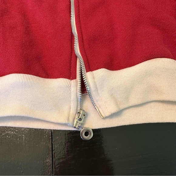 Vintage Michigan Charlevoix Medium Red and Cream Made in USA Lighthouses Hoodie - Picture 9 of 10